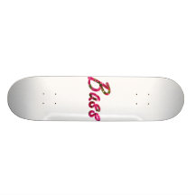 Bass bougie flat text skate decks