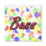 Bass bougie outline  flat text magnets