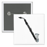 Bass Clarinet Graphic, Just the Clarinet Pinback Button