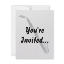 Bass Clarinet Graphic, Just the Clarinet Custom Announcements