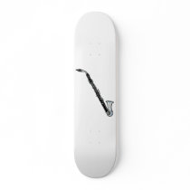 Bass Clarinet Graphic, Just the Clarinet Skateboards