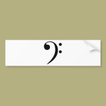 Bass Clef bumper stickers