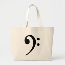 Bass clef canvas bags