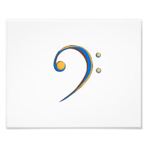 Bass Clef Casual Style Orange and Blue