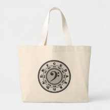 Bass Clef Circle of Fifths Tote Bag