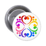 Bass Clef Flower Pins