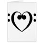Bass clef heart (black) cards