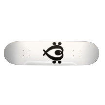 Bass clef heart black skateboard decks