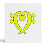 bass clef heart yellow binders