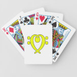 bass clef heart yellow playing cards