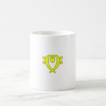 bass clef heart yellow mugs