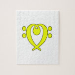 bass clef heart yellow puzzles