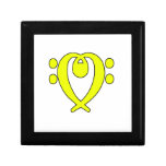 bass clef heart yellow gift boxes