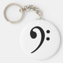 Bass clef key chains