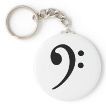 Bass clef key chains