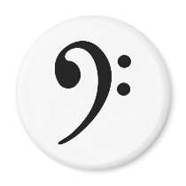 Bass clef magnets