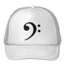 bass clef mesh hat