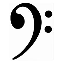 Bass clef post cards