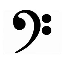 Bass Clef Postcard
