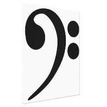Bass Clef Stretched Canvas Print