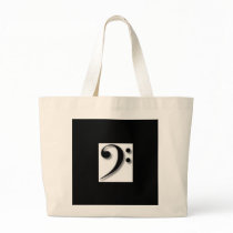 Bass Clef Tote Bag for Music and More