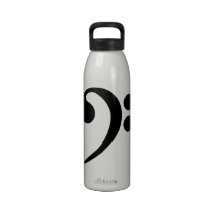 Bass Clef Water Bottles