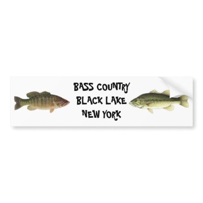BASS COUNTRY BLACK LAKE NEW YORK BUMPER STICKERS by BCONK12