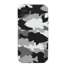 Bass Fishing Black Camo iPhone 4 Cases