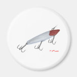 Bass fishing lure. Topwater lure Fridge Magnet