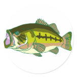 Bass green 2 stickers