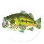 Bass green 2 stickers