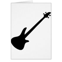 bass guitar bassist greeting cards