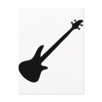bass guitar bassist postcards
