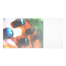 Bass guitar control knobs grunge look tiger eye photo greeting card