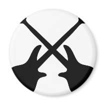 bass guitar crossed refrigerator magnets