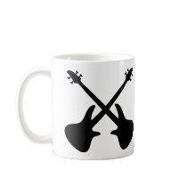 bass guitar crossed coffee mug