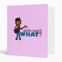 Bass Guitar Girl Binders