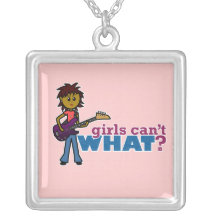 Bass Guitar Girl Custom Jewelry