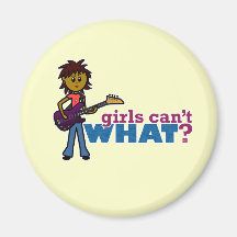 Bass Guitar Girl Refrigerator Magnets