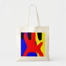 Bass Guitar Painting Abstract Bright Colours Canvas Bag