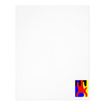Bass Guitar Painting Abstract Bright Colours Customized Letterhead