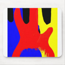Bass Guitar Painting Abstract Bright Colours Mousepad