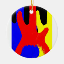 Bass Guitar Painting Abstract Bright Colours Christmas Tree Ornaments