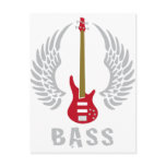 bass guitar post card