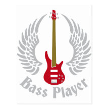 bass guitar postkarte