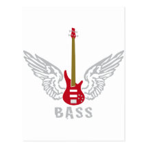 bass guitar postkarte