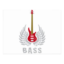 bass guitar postkarten