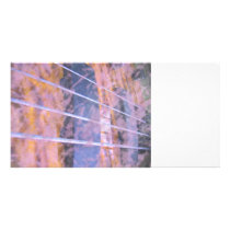 Bass guitar strings pickups grunge tiger eye photo card