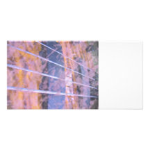 Bass guitar strings pickups grunge tiger eye photo card