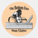 Bass Guitar the Bottom End black Stickers